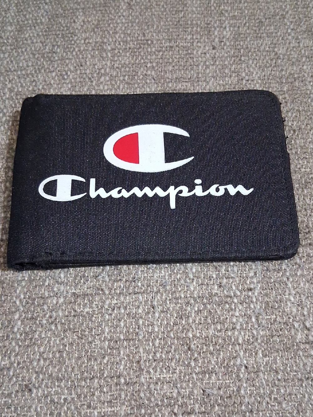 Champion Black Cardholder with White & Red Logo